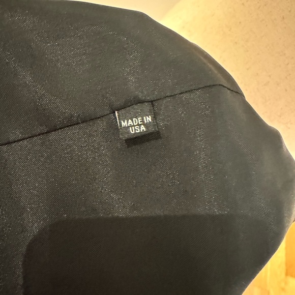 Robert Rodriquez black collarless blazer with leather sleeves - Picture 5 of 6